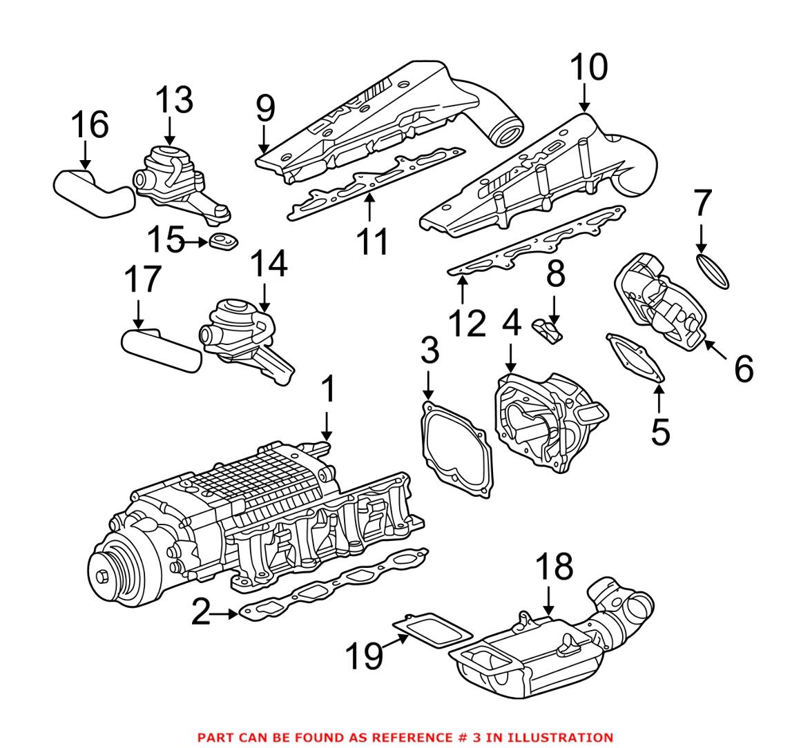 Mercedes Supercharger Gasket (Intake) 1131410780